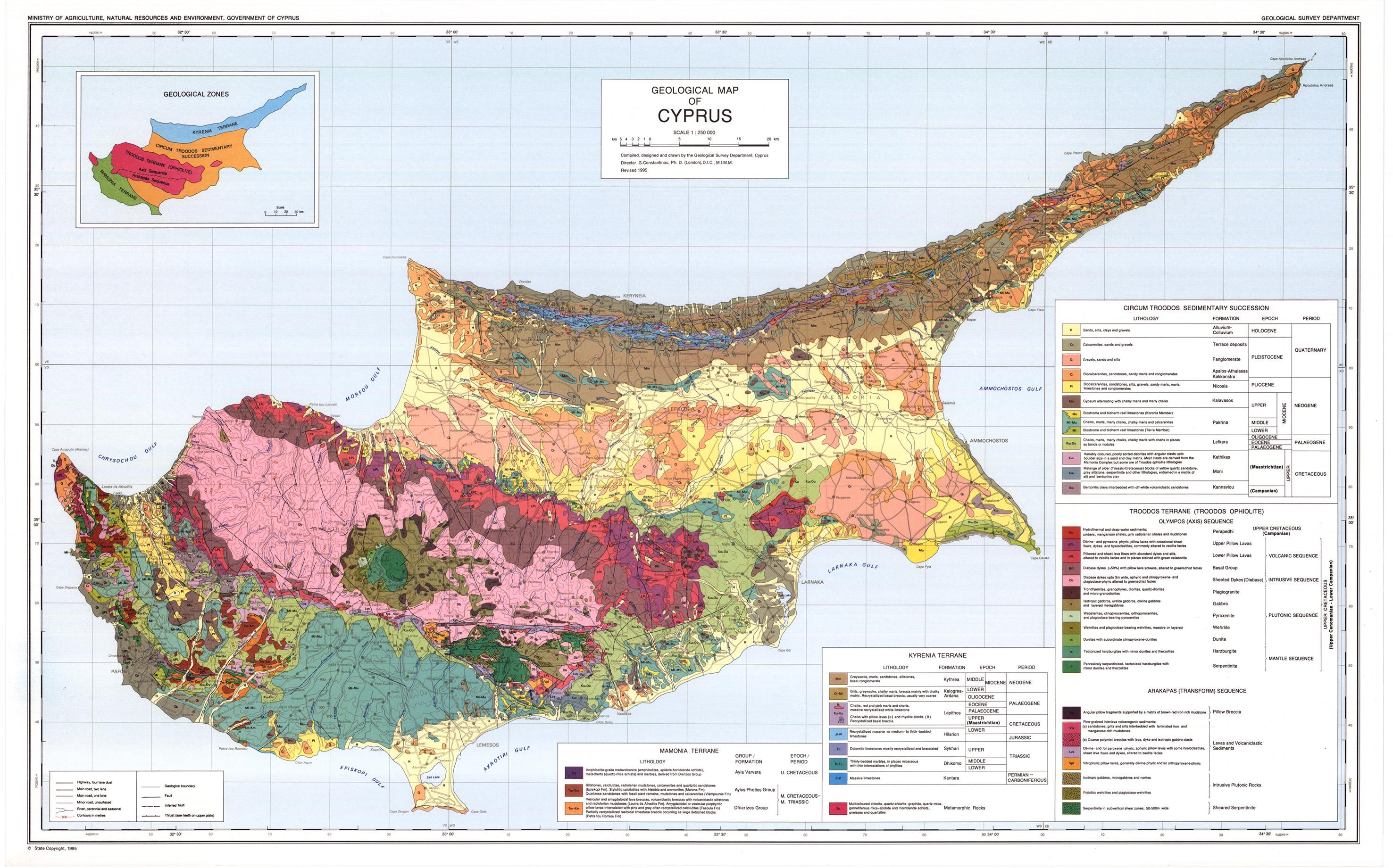 Harta GeologicÄƒ Din Cipru Cipru Harta GeograficÄƒ Europa De Sud Europa