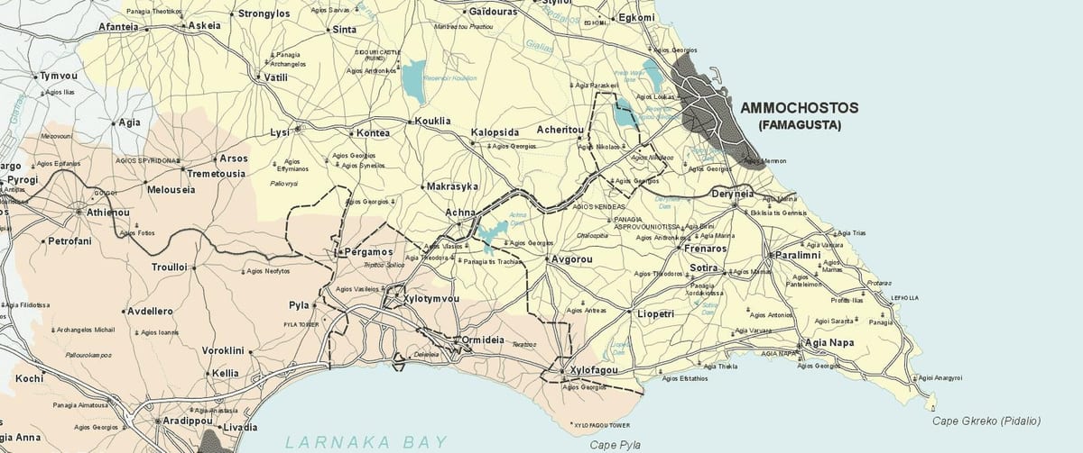 Harta ayia napa, Cipru