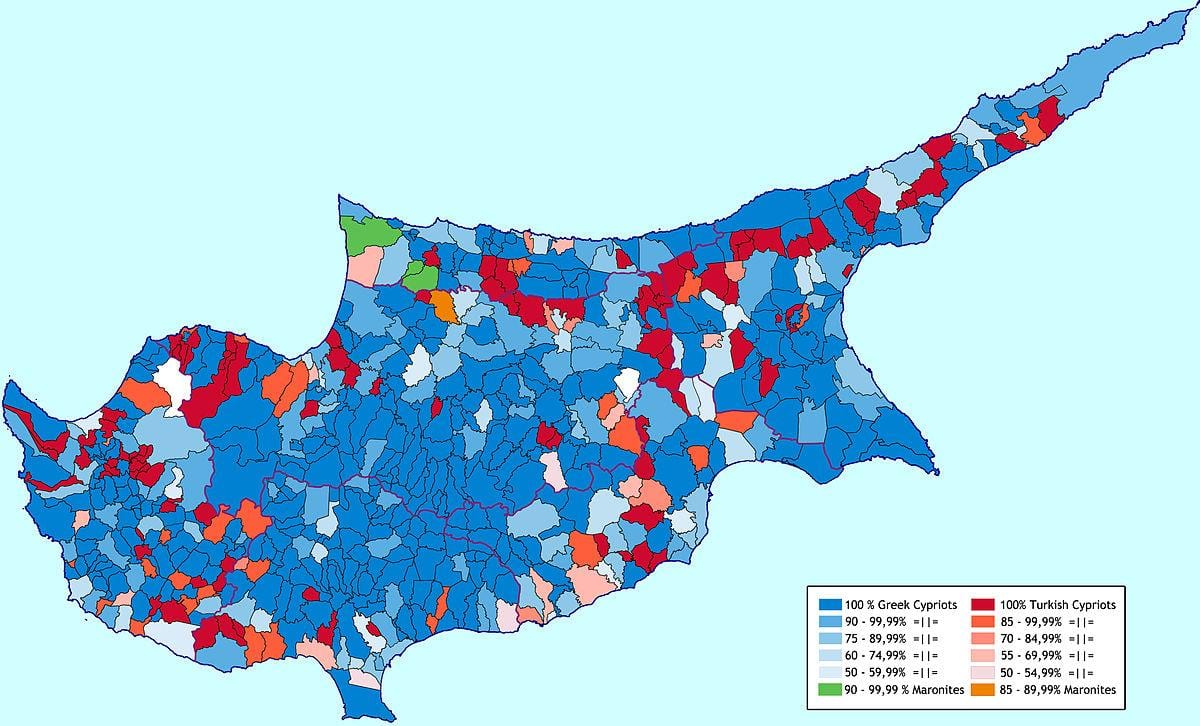 Harta Cipru etnice