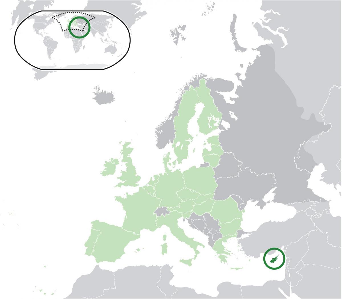 harta europei arată Cipru