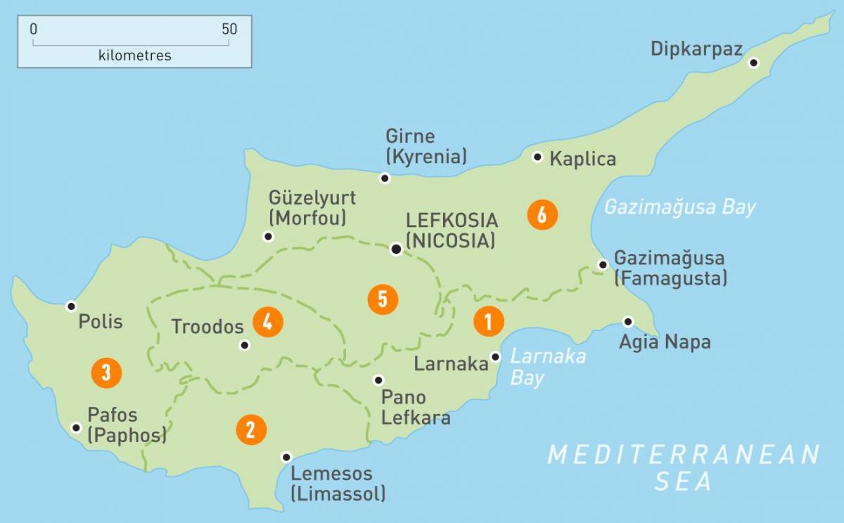 Harta Cipru țară