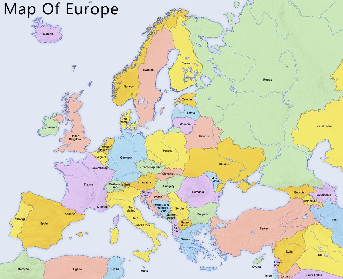 Harta Cipru și țările din jur