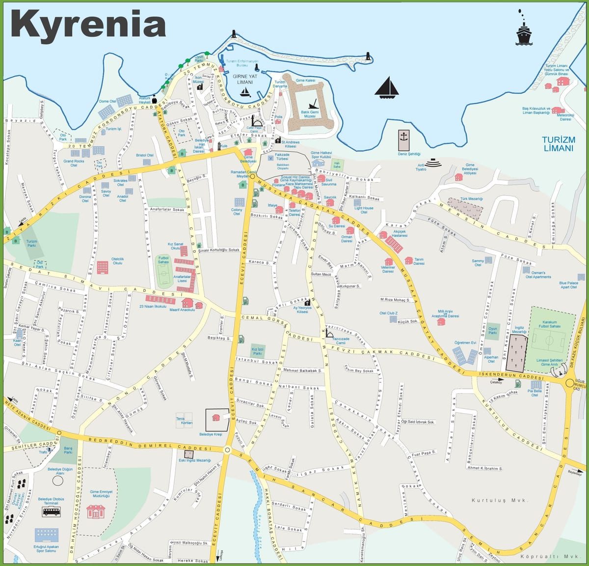 harta de nord, Cipru kyrenia