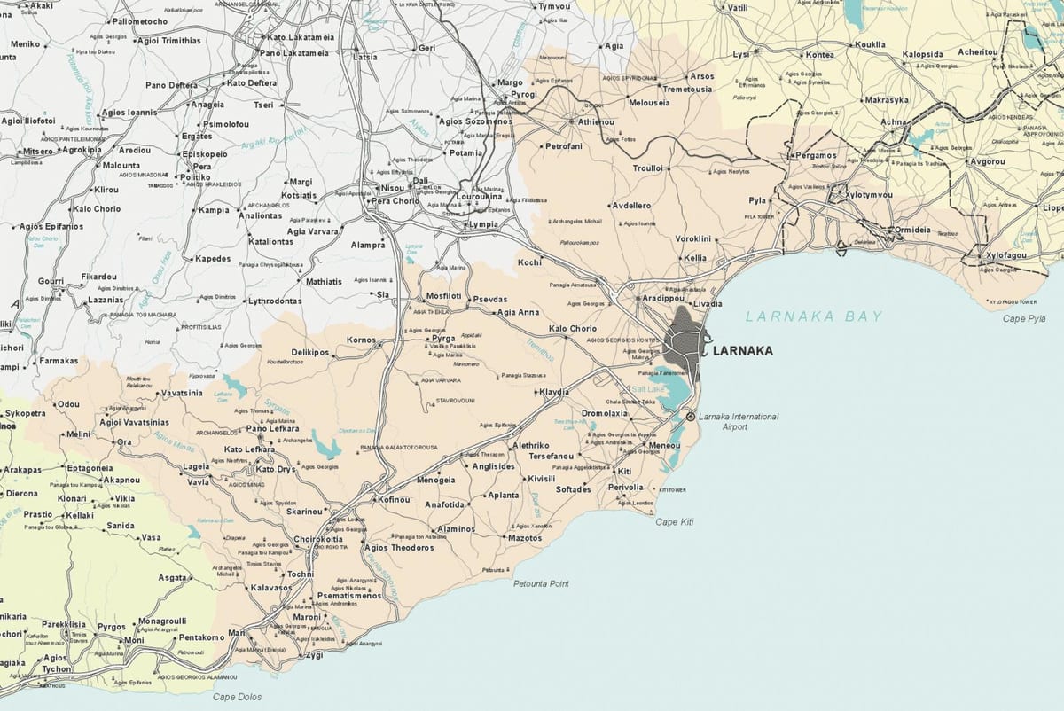 Harta larnaca Cipru