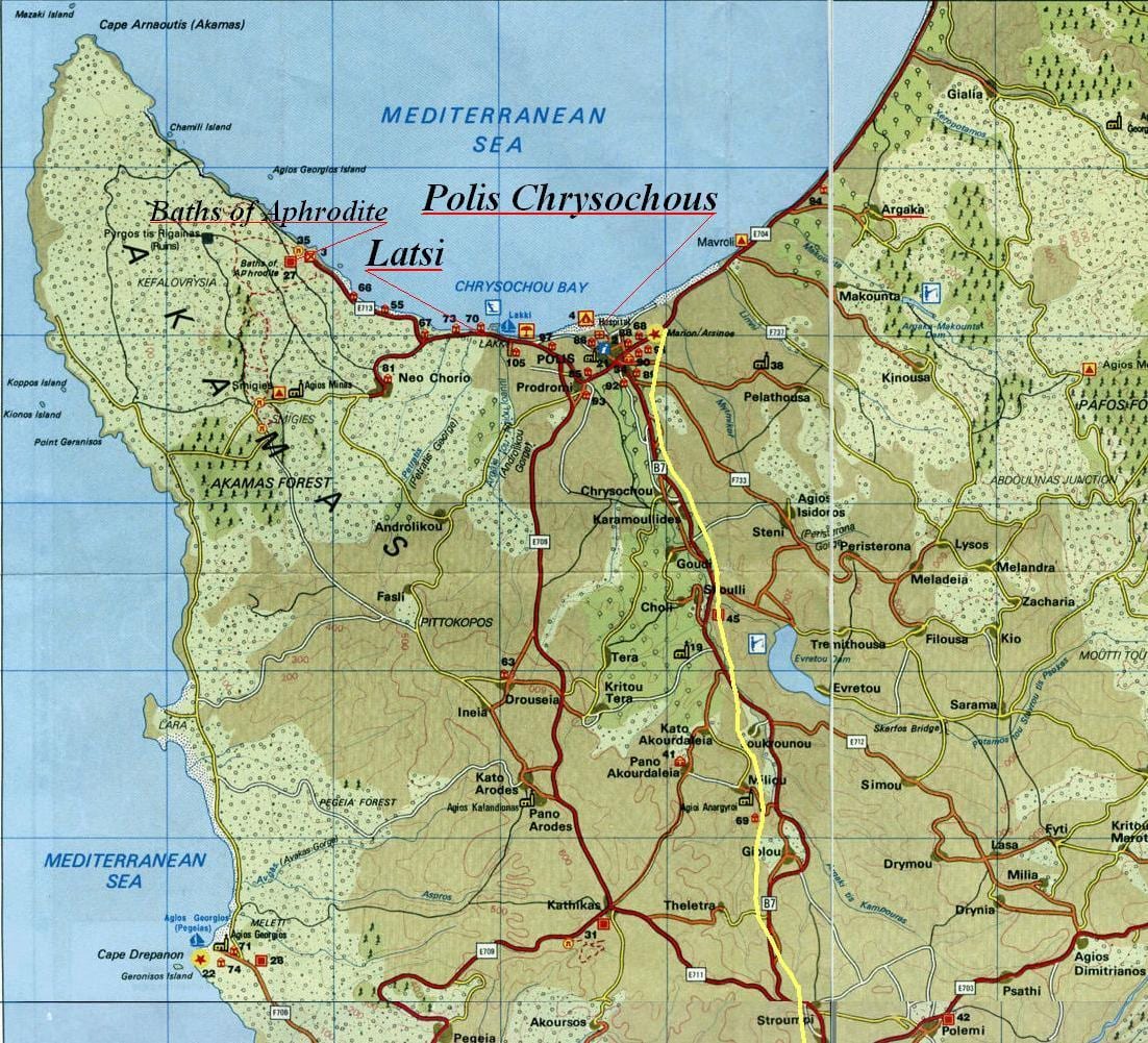 Harta de latchi Cipru