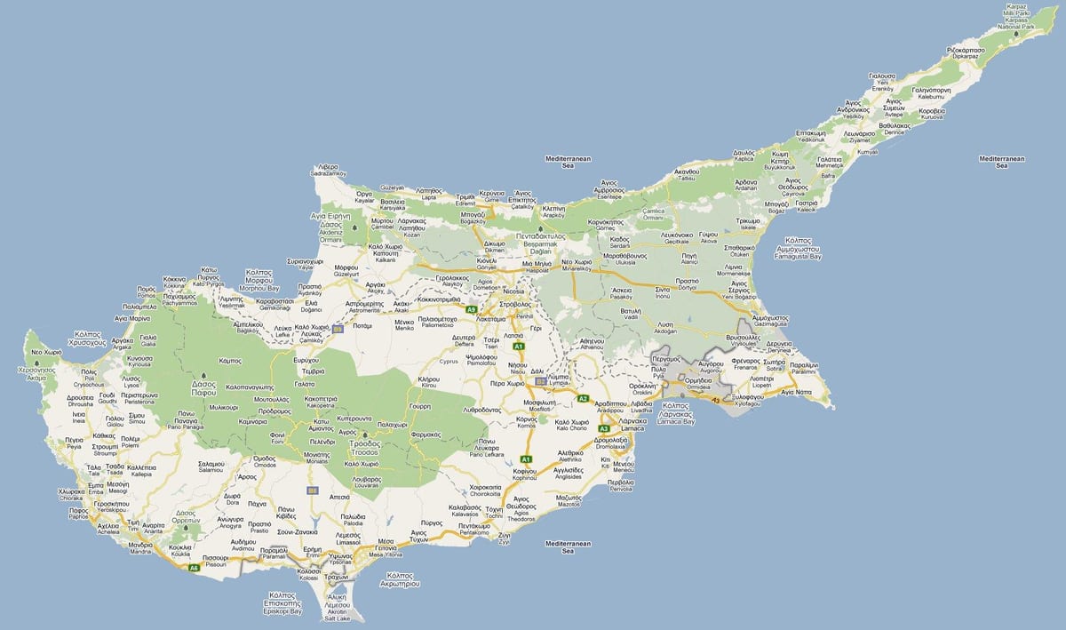 harta strada din peyia Cipru