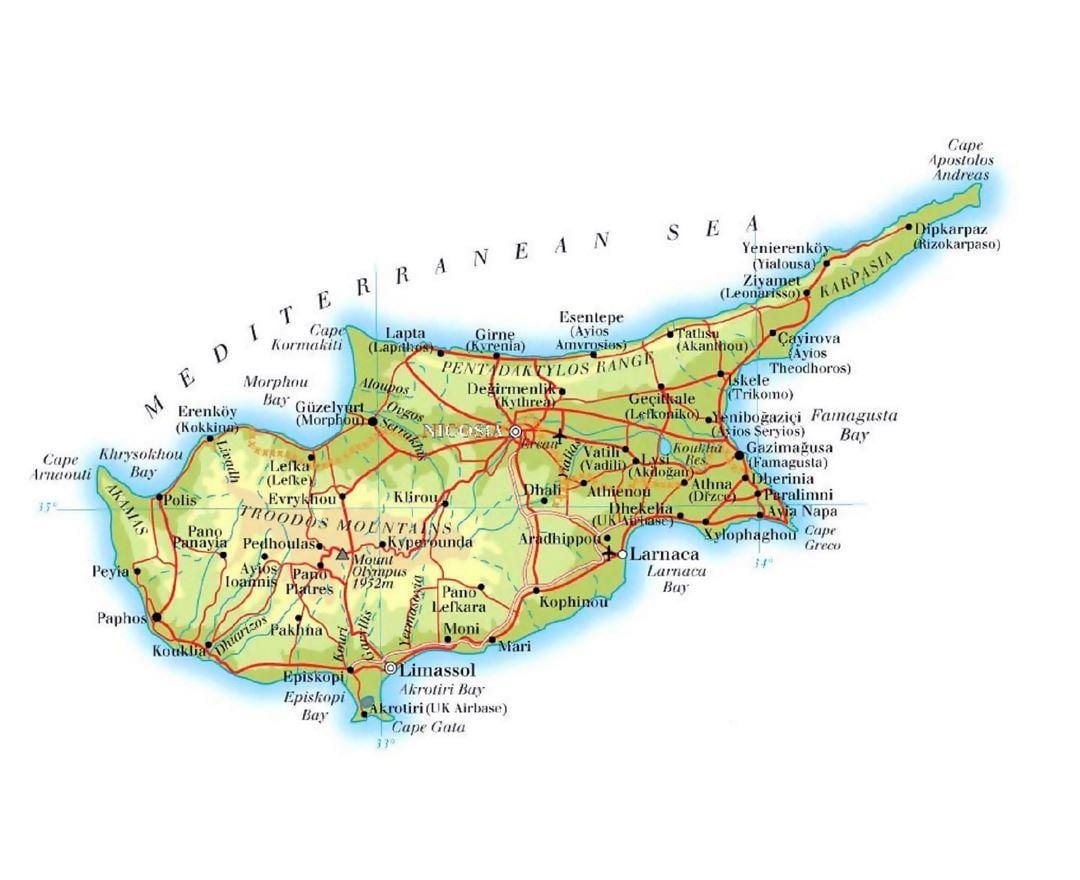 harta de lapta Ciprului de nord