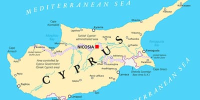 Capitala Ciprului hartă