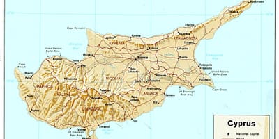 Harta Cipru continent