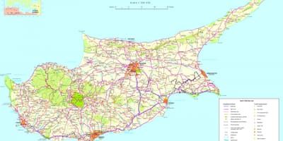 Harta Cipru marea mediterană