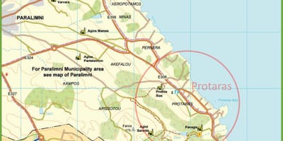 Harta strada din protaras, Cipru
